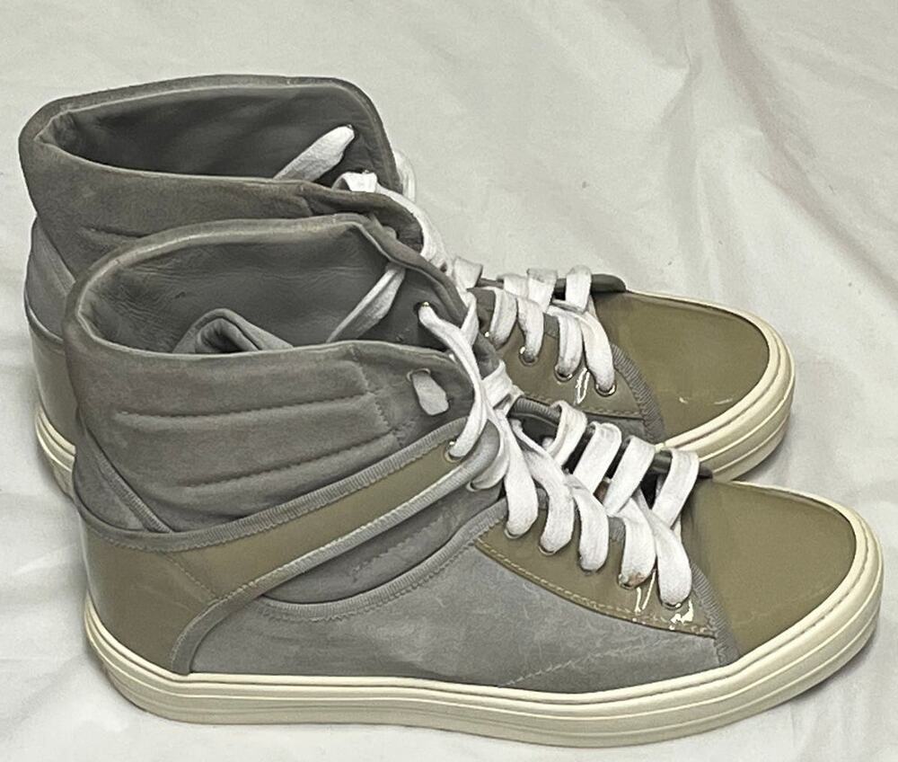 SALVATORE FERRAGAMO NICKY Gray High Top Sneakers Women 7.5 M